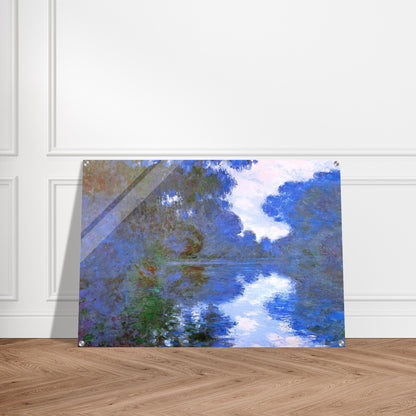 Morning on the Seine, Clear Weather 02 - claude monet Acrylic Print - 70x100 cm / 28x40″ inches