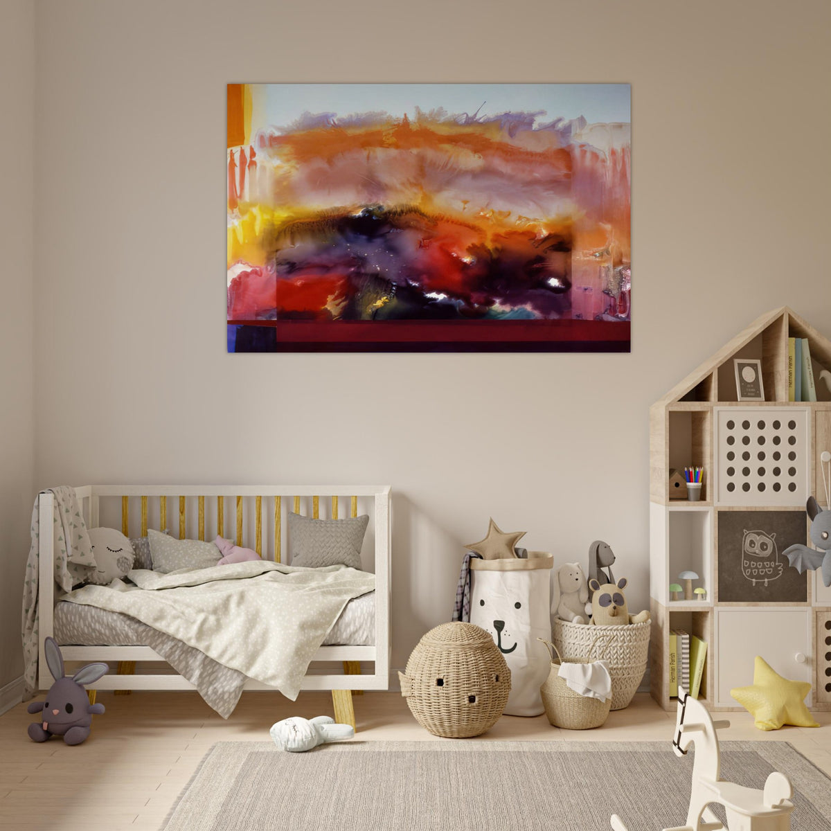 Butterfly Of Winter - 1985 - Ronnie Landfield Art Prints - 100x150 cm / 40x60″ inches | Ronnie Landfield Poster | Ronnie Landfield Prints