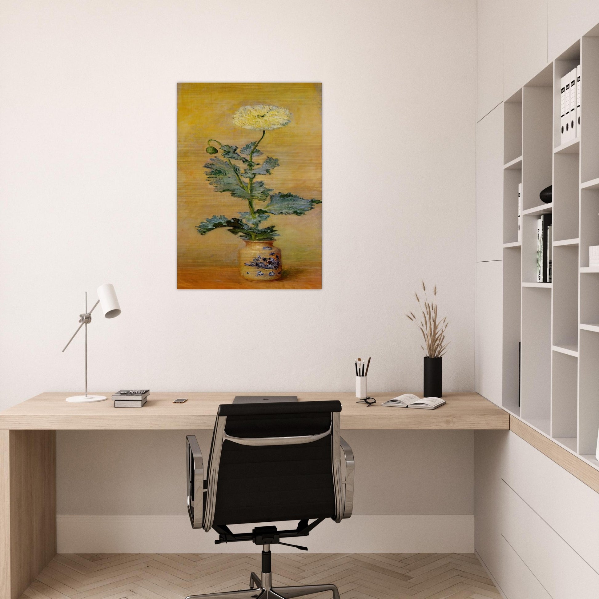White Poppy - claude monet Brushed Aluminum Print - 70x100 cm / 28x40 inches | claude monet Aluminum Print | claude monet Prints