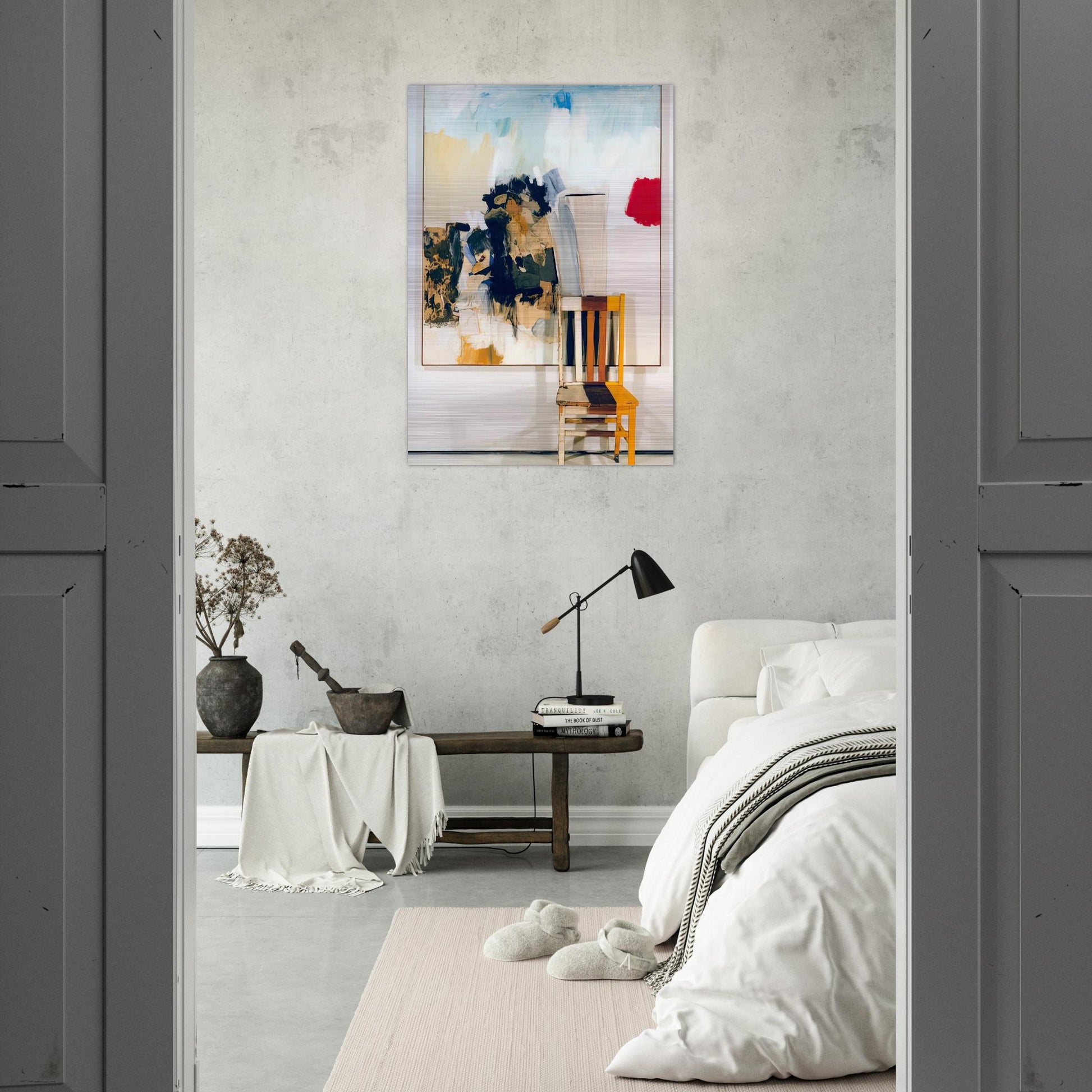PILGRIM 1960 - Robert Rauschenberg Brushed Aluminum Print - 70x100 cm / 28x40 inches | Robert Rauschenberg Aluminum Print | Robert Rauschenberg Prints
