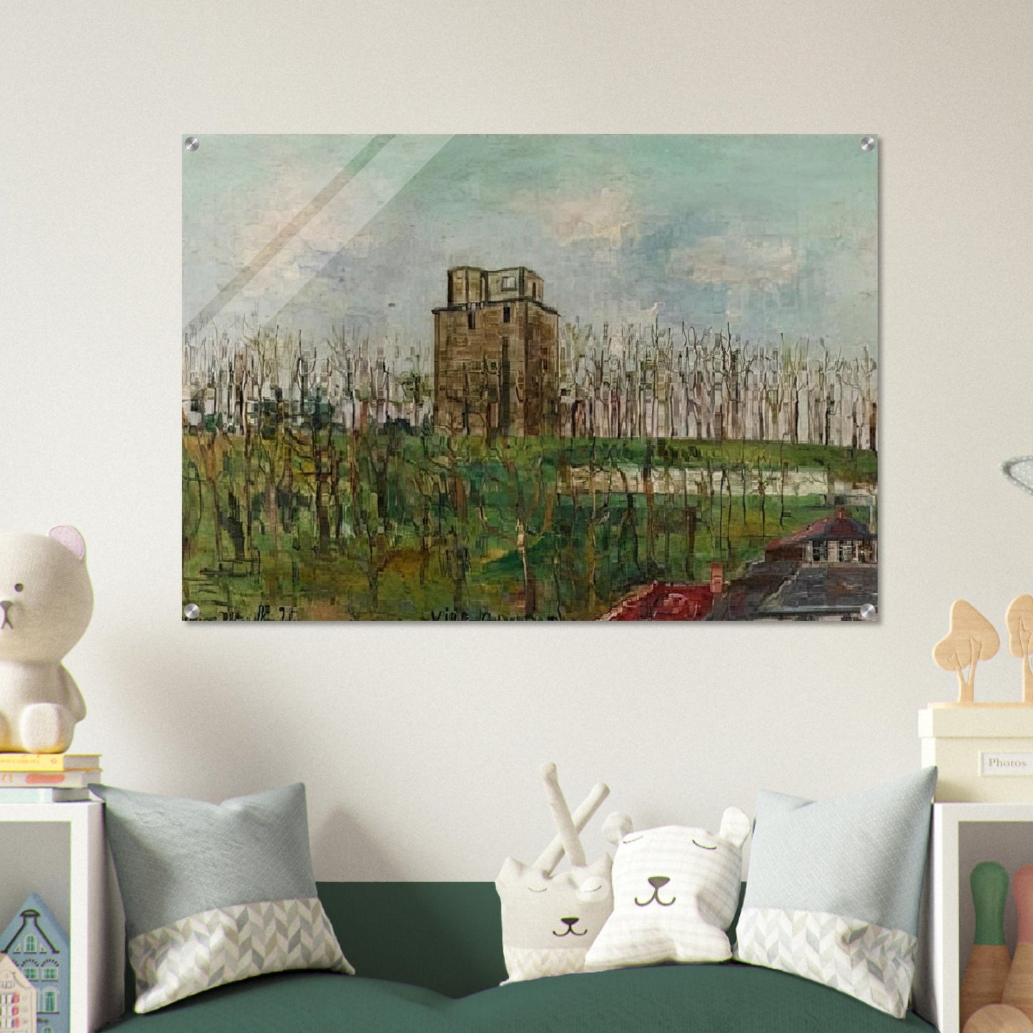 DONJON STREET - Maurice Utrillo Acrylic Print - 70x100 cm / 28x40″ inches