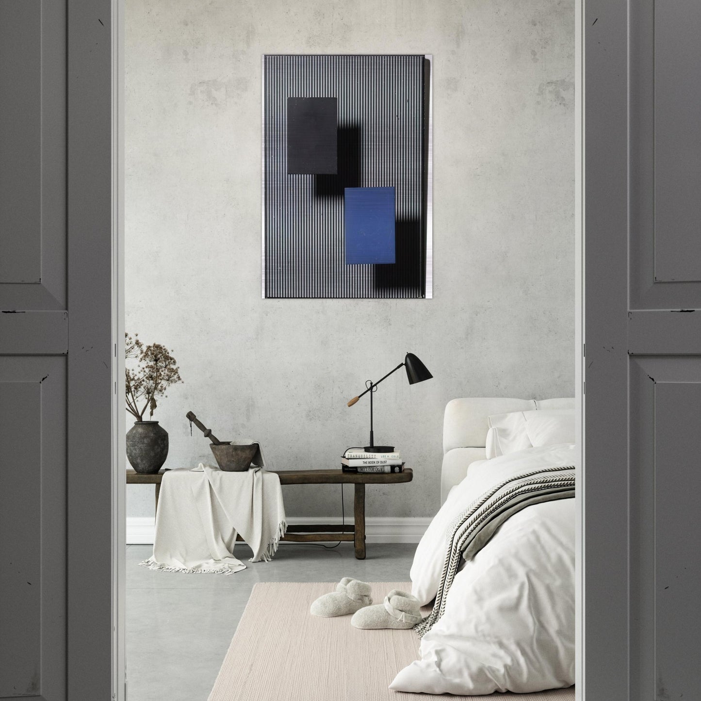 DOS CUADRITOS - Jesus Rafael Soto Brushed Aluminum Print - 70x100 cm / 28x40 inches | Jesus Rafael Soto Aluminum Print | Jesus Rafael Soto Prints