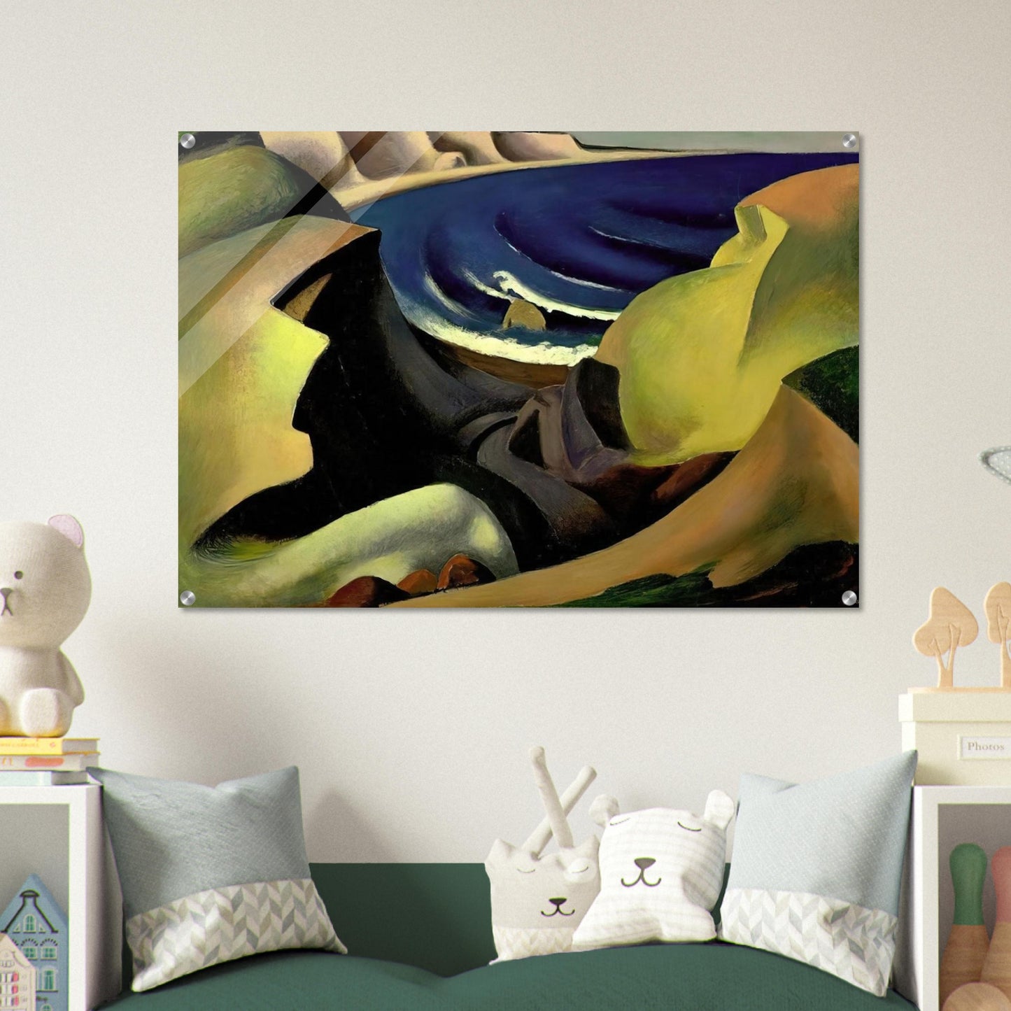 THE CLIFFS 1921 - Thomas Hart Benton Acrylic Print - 70x100 cm / 28x40″ inches | Thomas Hart Benton Wall Art | Thomas Hart Benton Prints