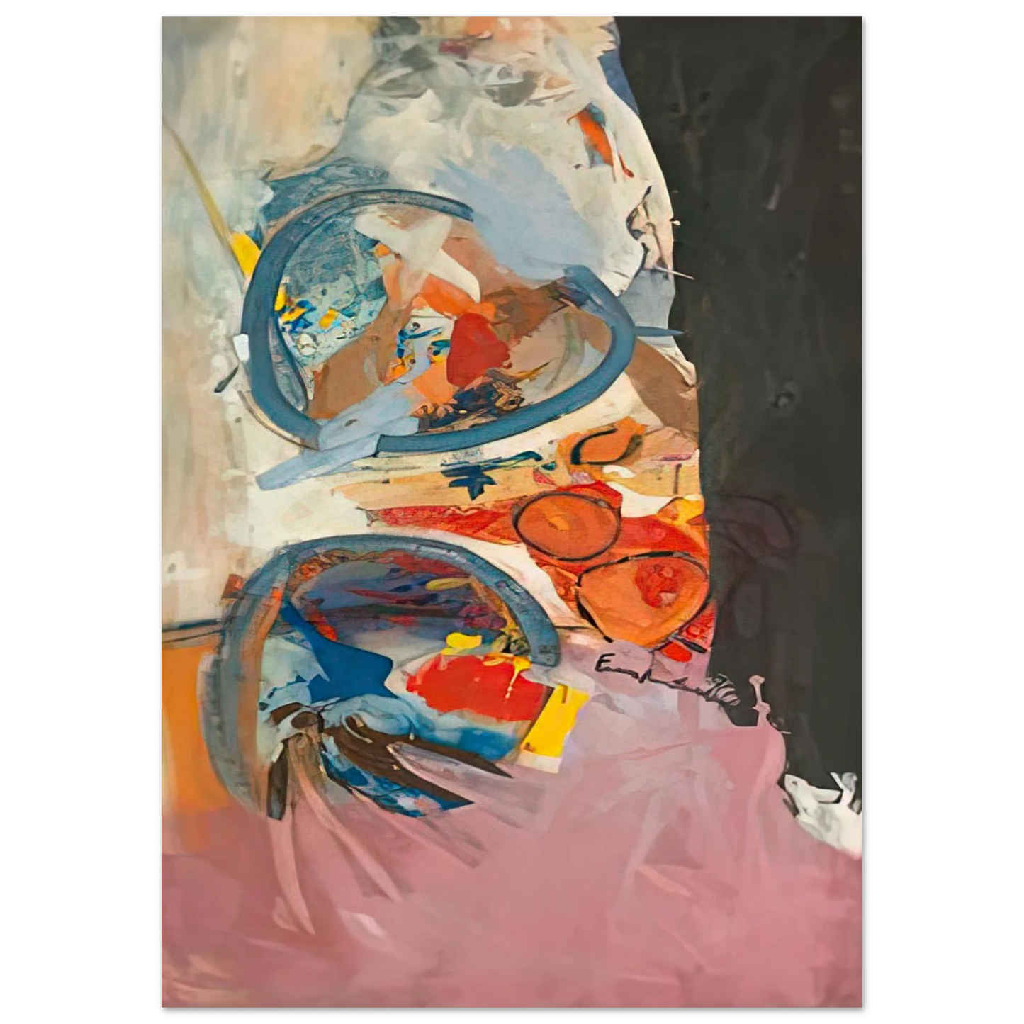 Helen Frankenthaler - Take Off, 1956- Wall Art - 30x40 cm / 12x16 inches - Premium Wooden Framed Poster With Fine Art Paper-canvas - White frame