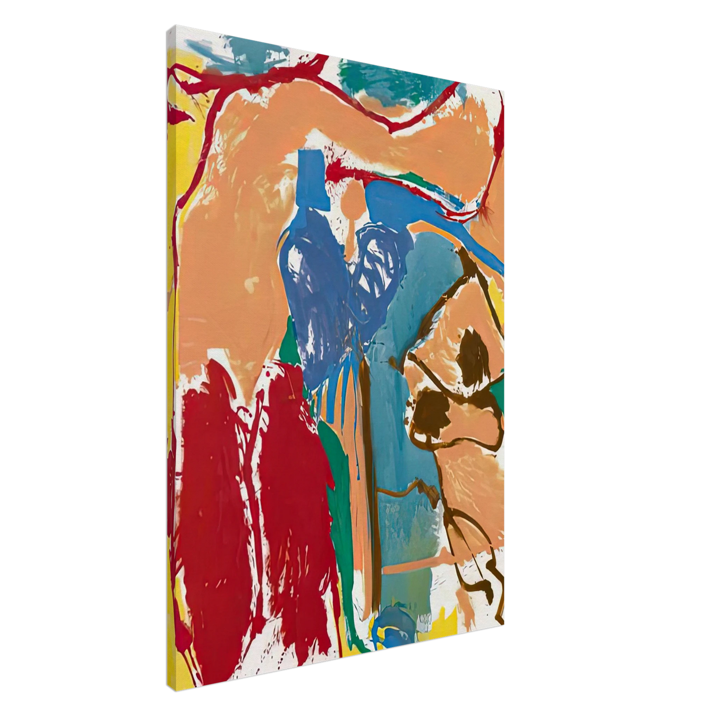 Helen Frankenthaler - Mediterranean Thoughts, 1960- Wall Art - 21x29.7 cm / 8x12" - Premium Wooden Framed Poster With Fine Art Paper-canvas - White frame