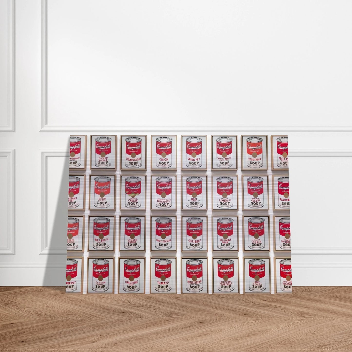 Campbell's Soup Cans - Andy Warhol Brushed Aluminum Print - 70x100 cm / 28x40 inches | Andy Warhol Aluminum Print | Andy Warhol Prints