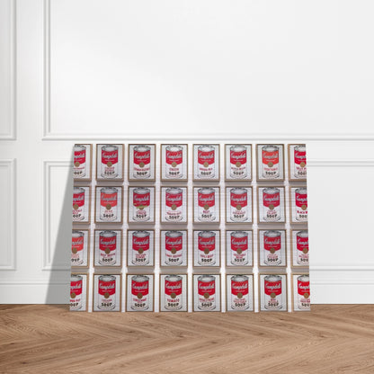 Campbell's Soup Cans - Andy Warhol Brushed Aluminum Print - 70x100 cm / 28x40 inches | Andy Warhol Aluminum Print | Andy Warhol Prints