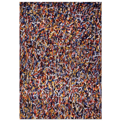 Not Straight Brushstrokes in All Directions - Sol LeWitt Brushed Aluminum Print - 70x100 cm / 28x40 inches | Sol LeWitt Aluminum Print | Sol LeWitt Prints