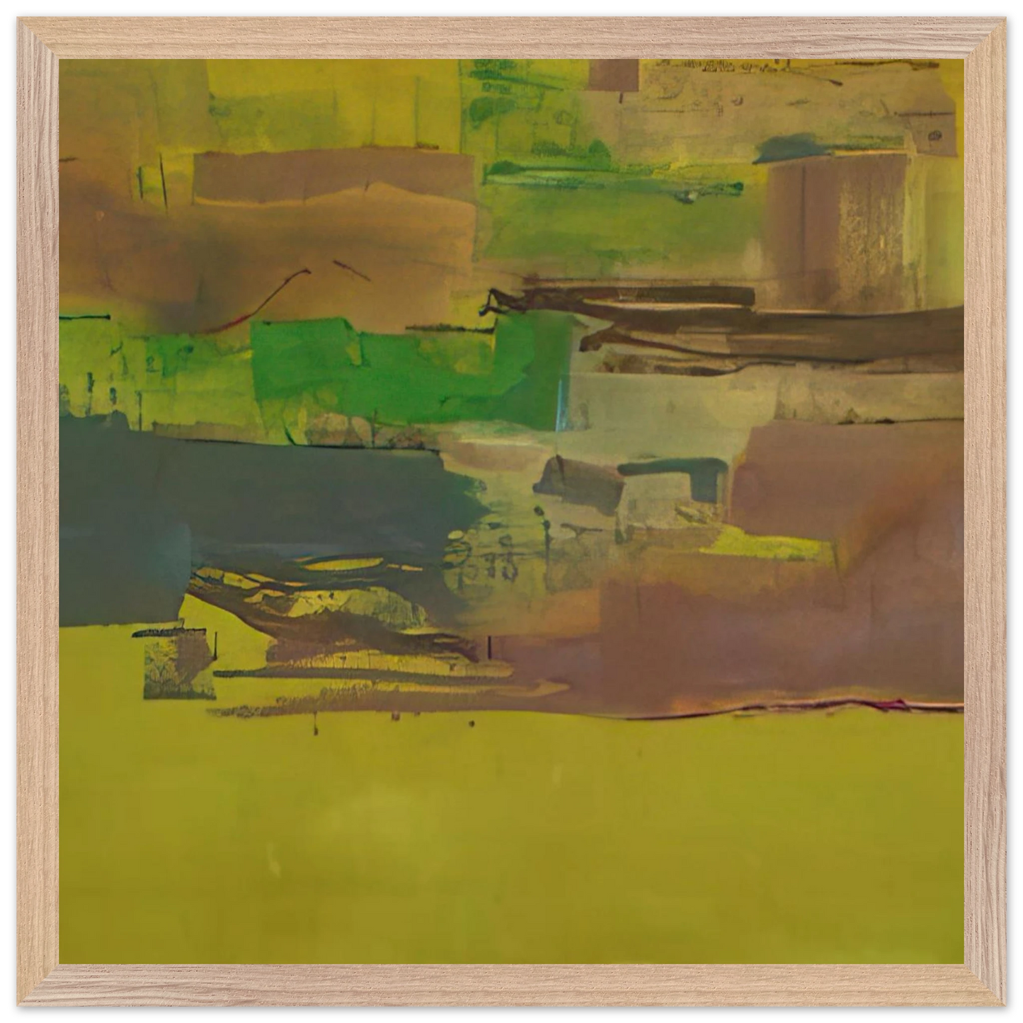 Helen Frankenthaler - August Deep - 1978 Wall art - A3 (29.7 x 42  cm) - Premium Wooden Framed Poster With Fine Art Paper-canvas - Wood frame
