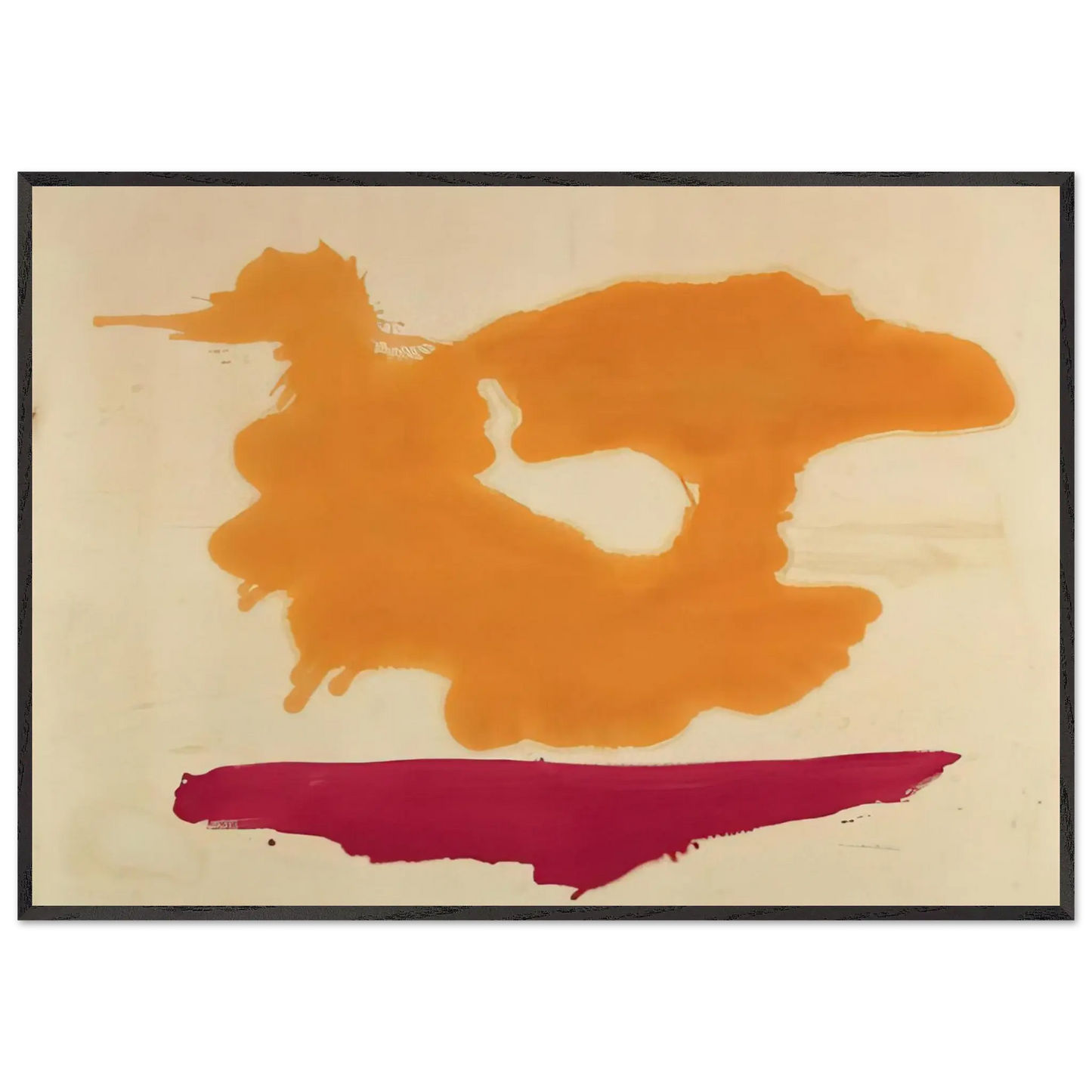 Helen Frankenthaler - Only Orange - 1963 Wall art - 30x40 cm / 12x16 Inches - Fine Art Poster - -