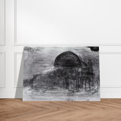 CATHEDRAL UNFINISHED - Salvador Dali Brushed Aluminum Print - 70x100 cm / 28x40 inches | Salvador Dali Aluminum Print | Salvador Dali Prints