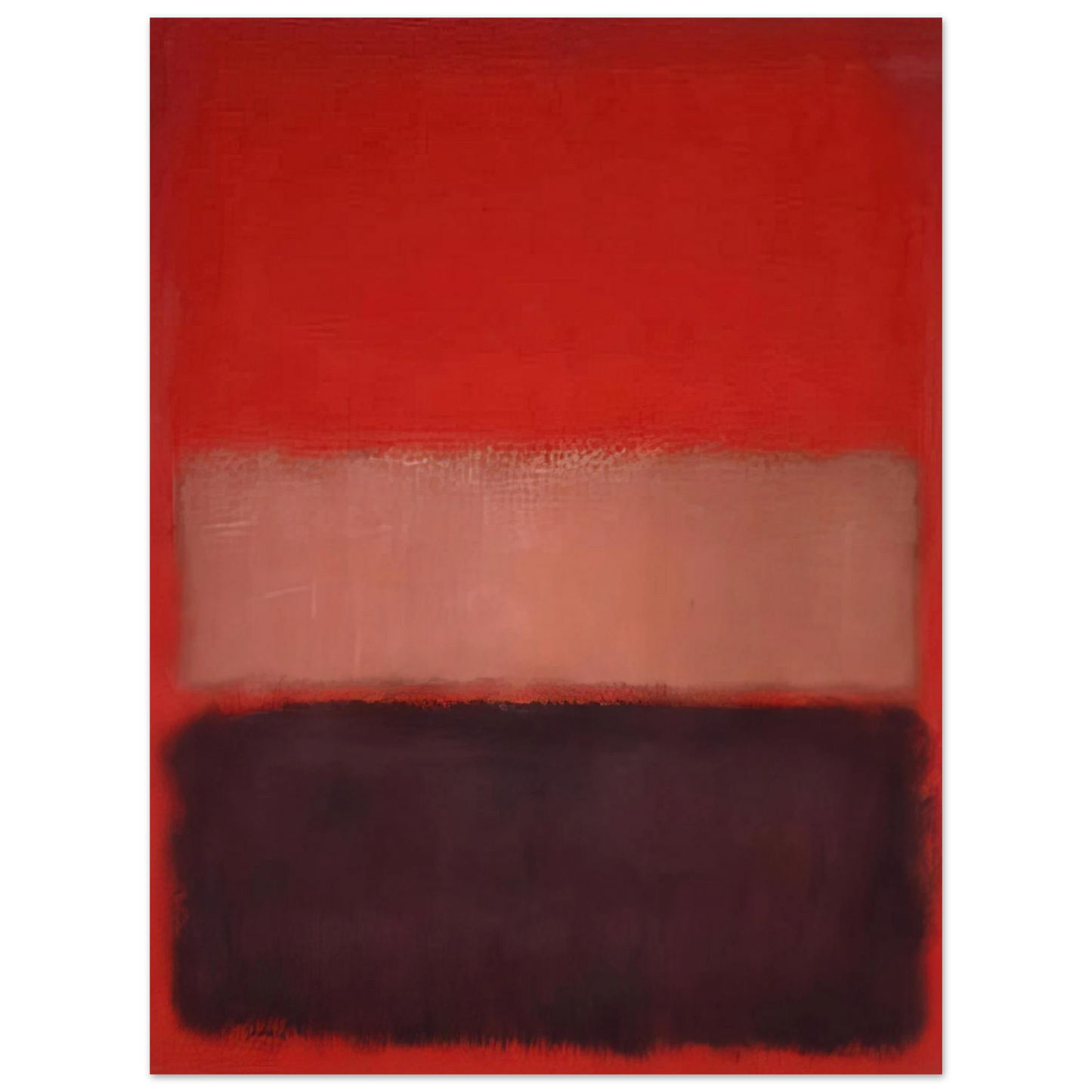 Mark Rothko - No. 46 Black, Ochre, Red Over Red - 1957 Wall Art - 21x29.7 cm / 8x12" - Fine Art Poster-canvas - -