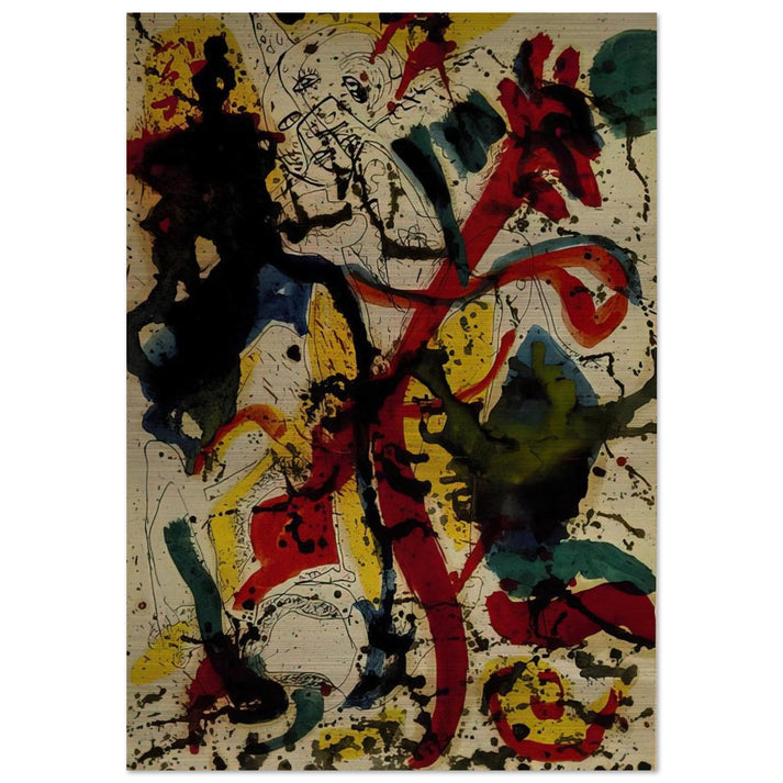 UNTITLED 1944 - Jackson Pollock Brushed Aluminum Print - 70x100 cm / 28x40 inches | Jackson Pollock Aluminum Print | Jackson Pollock Prints