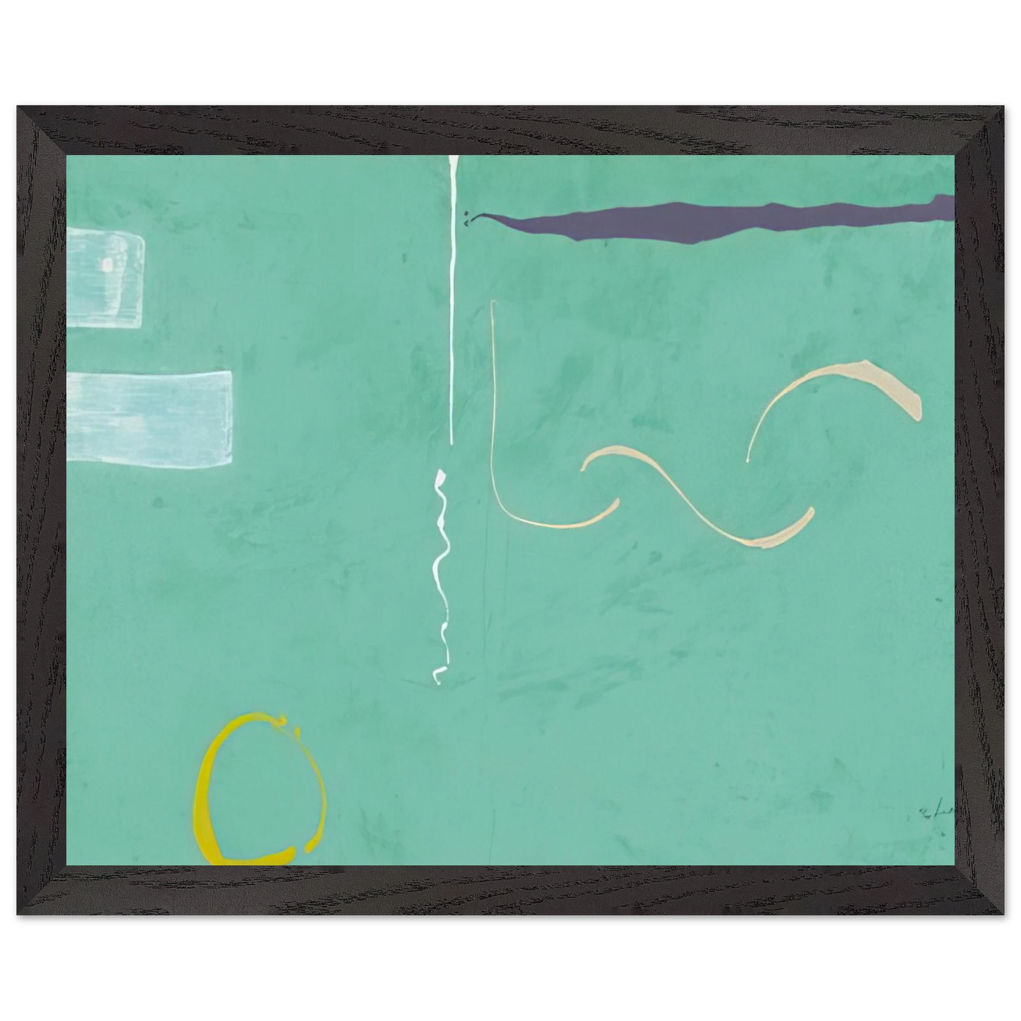 Helen Frankenthaler - Tahiti - 1989 Wall art - 30x40 cm / 12x16 inches - Premium Wooden Framed Poster With Fine Art Paper-canvas - White frame