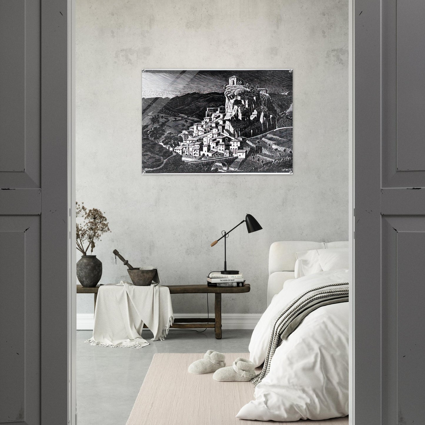 PALIZZI CALABRIA OCTOBER 1930 1930 - MC Escher Acrylic Print - 70x100 cm / 28x40″ inches | Maurits Cornelis Escher Prints