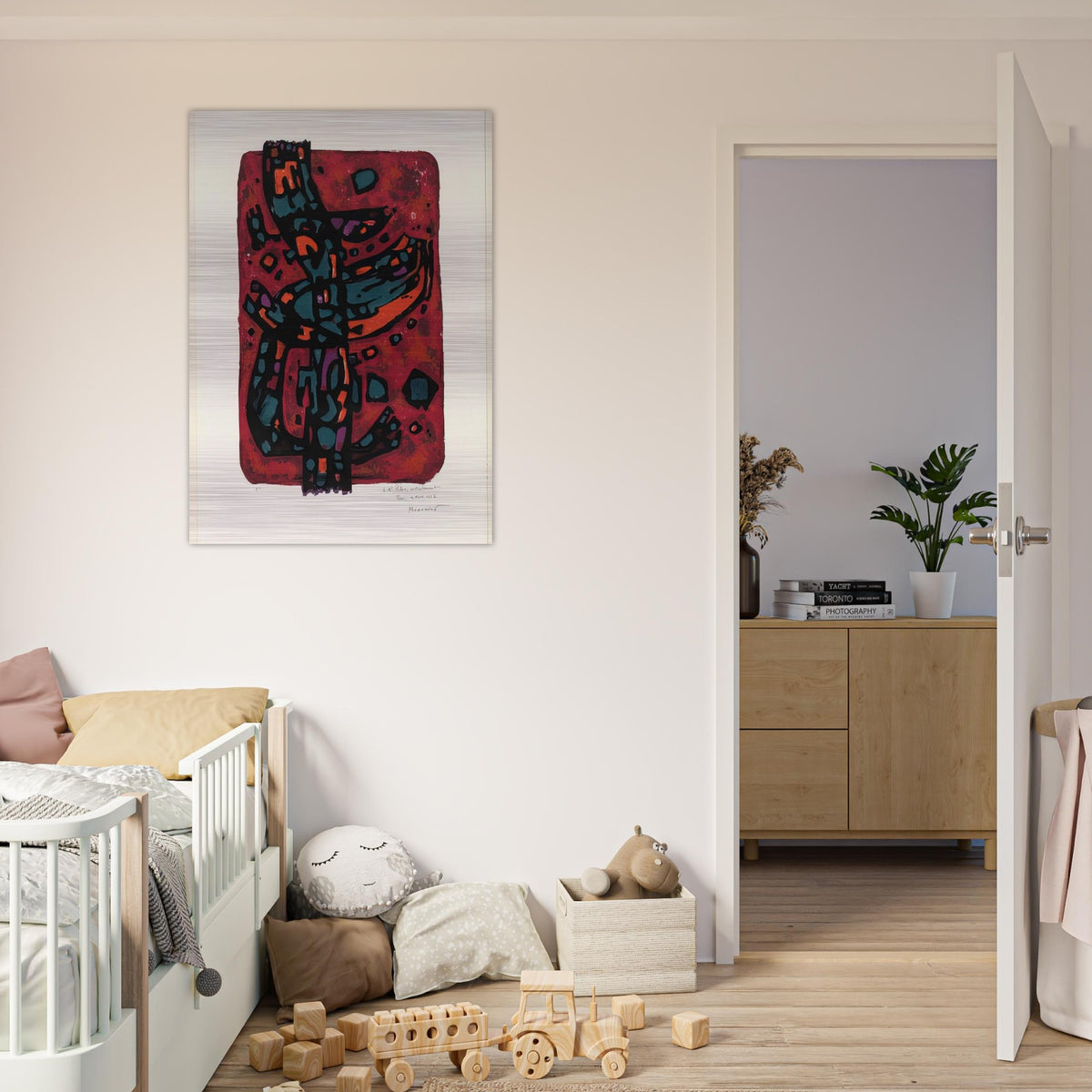 Living Flame - 1954 - Alfred Manessier Brushed Aluminum Print - 70x100 cm / 28x40 inches | Alfred Manessier Aluminum Print | Alfred Manessier Prints