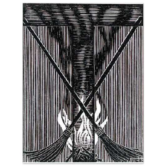 MC Escher - INITIAL T Wall Art - 21x29.7 cm / 8x12" - Fine Art Poster-canvas - -