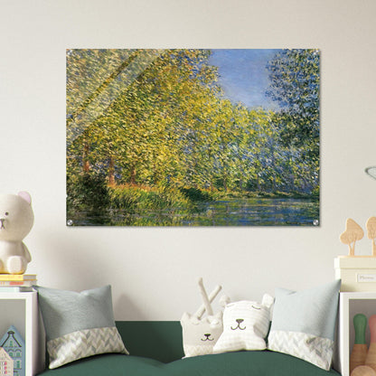 Bend in the River Epte - claude monet Acrylic Print - 70x100 cm / 28x40″ inches | claude monet Wall Art | claude monet Prints