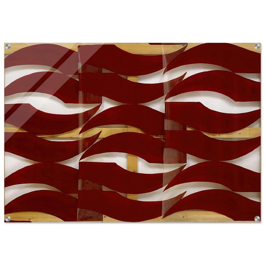 Rosso scuro - 1974 - Carla Accardi Acrylic Print - 70x100 cm / 28x40″ inches