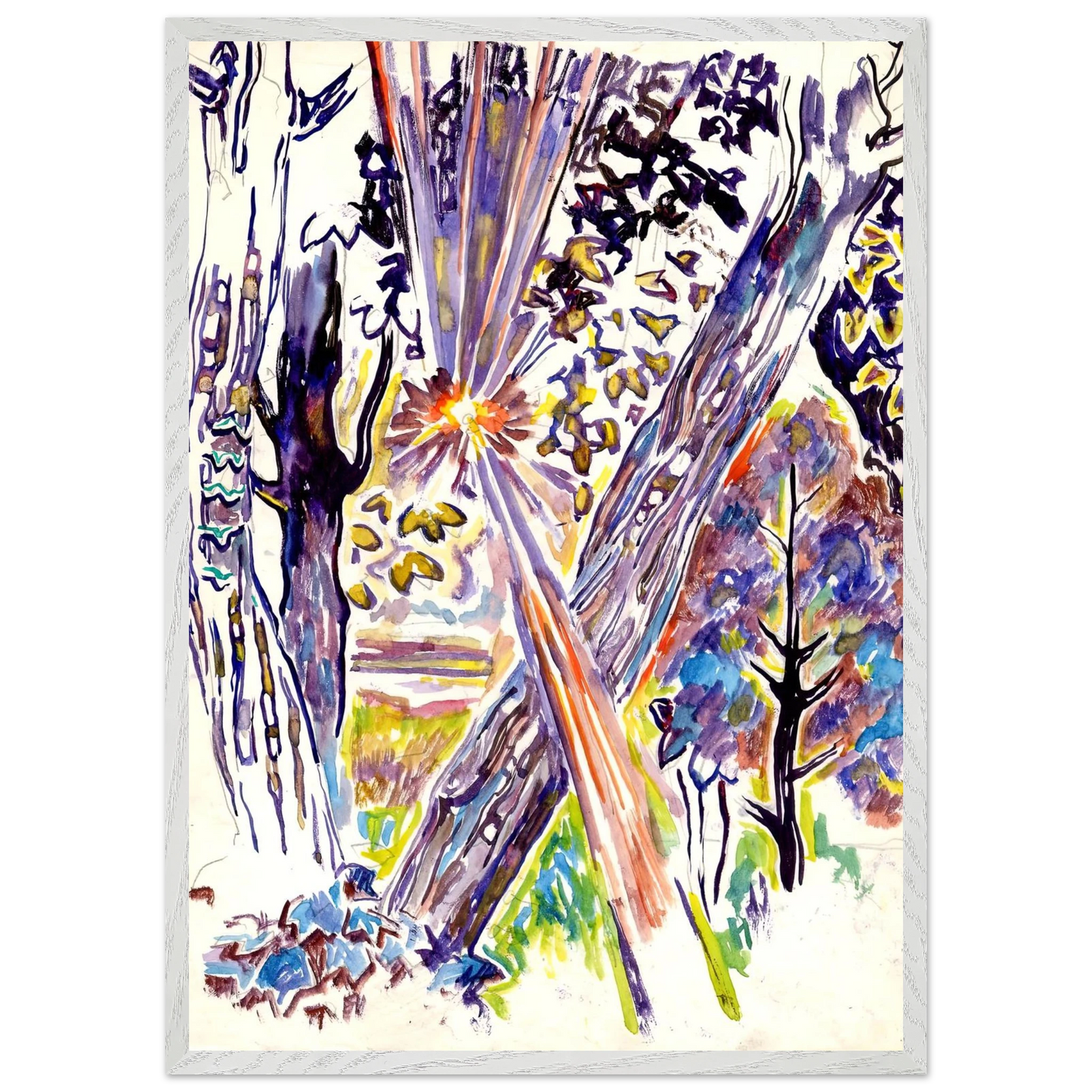 Walter Inglis Anderson - Walter Anderson Wall art - 21x29.7 cm / 8x12" - Premium Wooden Framed Poster With Fine Art Paper-canvas - Black frame