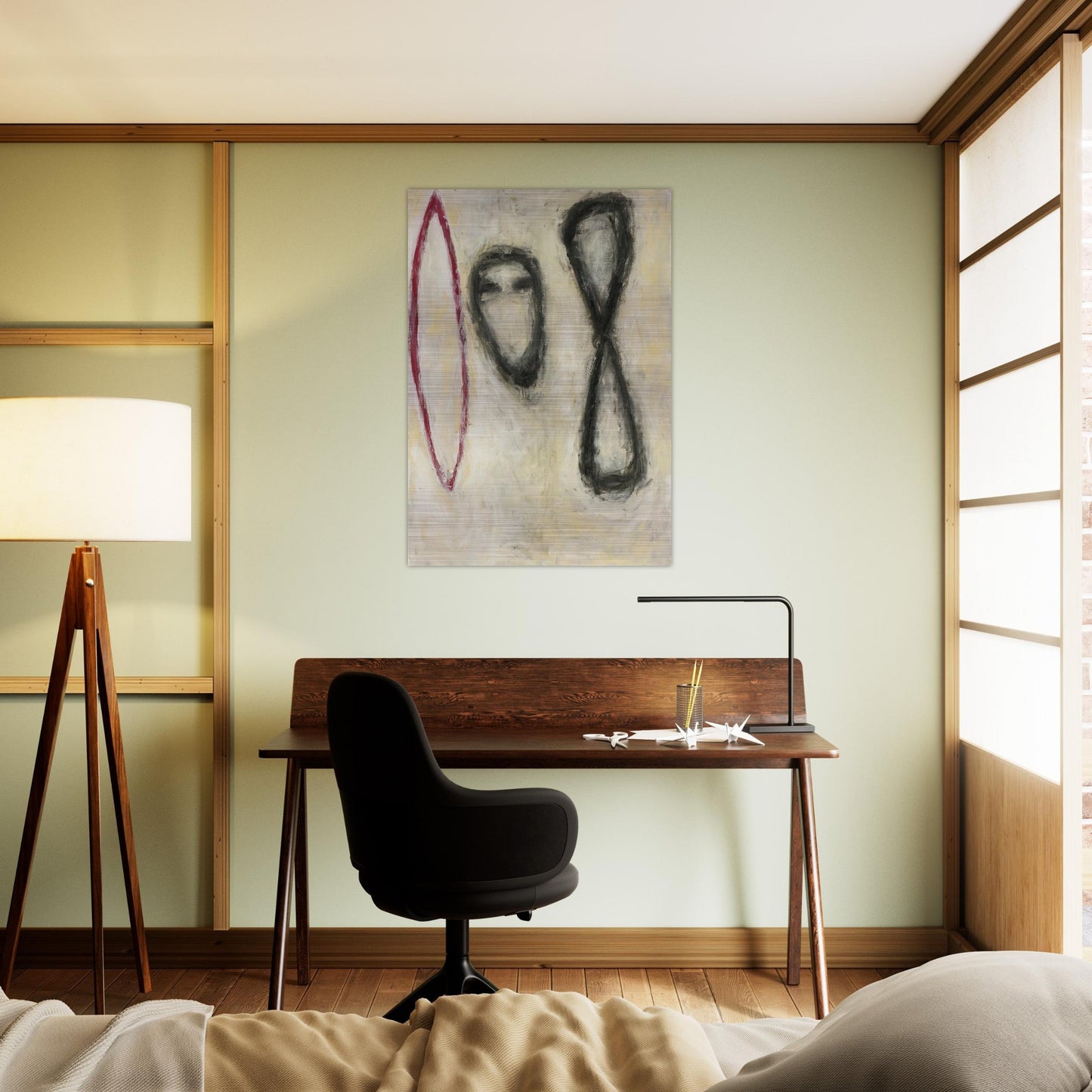 TRIPLE FORM 1982 - Susan Rothenberg Brushed Aluminum Print - 70x100 cm / 28x40 inches | Susan Rothenberg Aluminum Print | Susan Rothenberg Prints