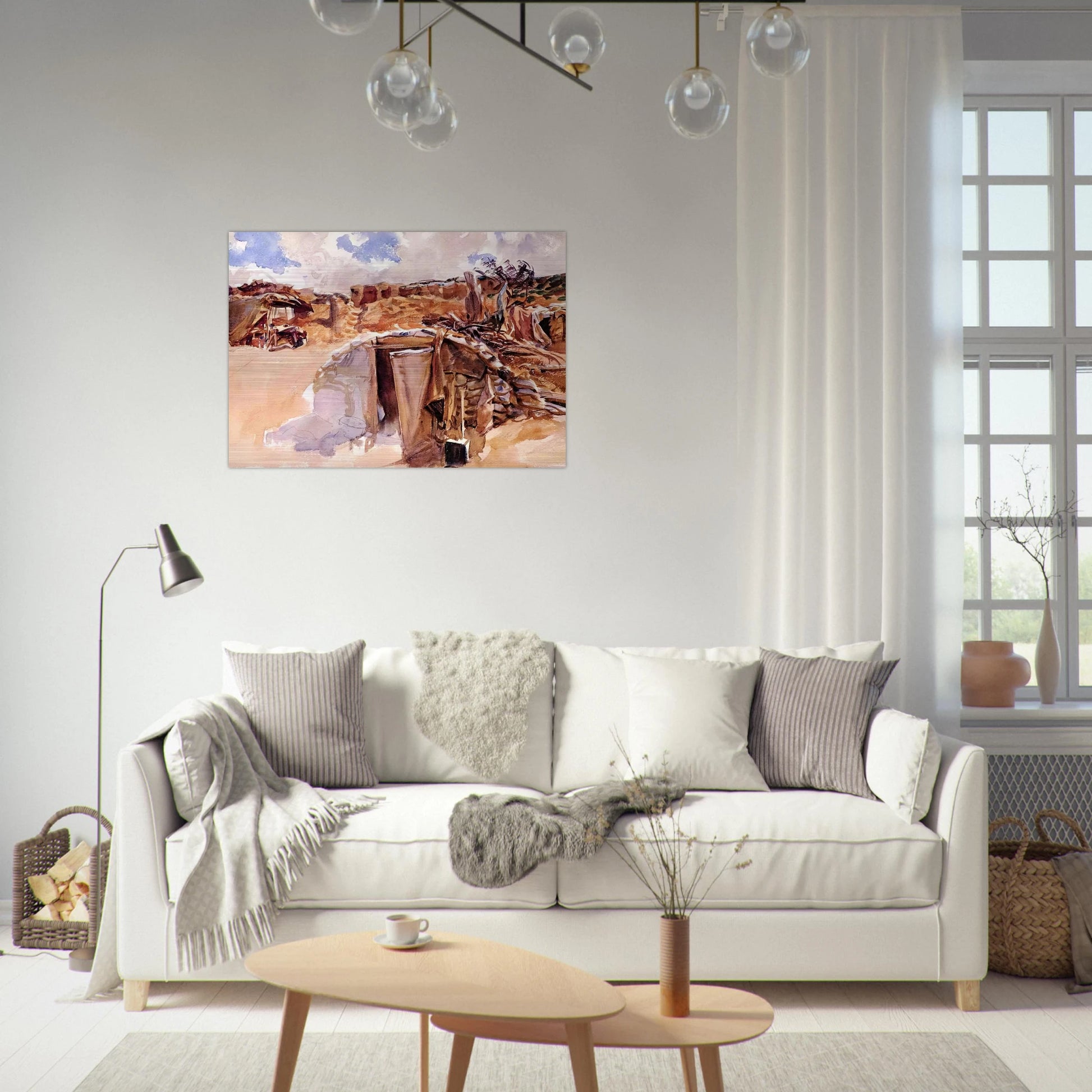 Dugout - John Singer Sargent Brushed Aluminum Print - 70x100 cm / 28x40 inches | John Singer Sargent Aluminum Print | John Singer Sargent Prints