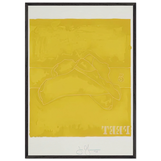 FEET 1974 - Jasper Johns 70x100 cm / 28x40 inches Framed Art Print – Black Wooden Frame