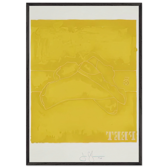 FEET 1974 - Jasper Johns 70x100 cm / 28x40 inches Framed Art Print – Black Wooden Frame