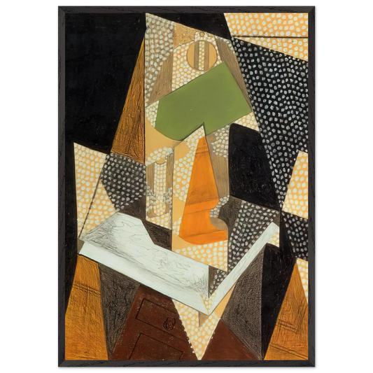 LAMP 1916 - Juan Gris 70x100 cm / 28x40 inches Framed Art Print – Black Wooden Frame