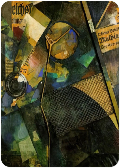 MERZ PICTURE 25A THE STAR PICTURE 1920 By Kurt Schwitters Pack of 10 Post Cards | Kurt Schwitters Post Cards | A6 (10.5 x 14.8 cm) - 4.1 x 5.8 inches