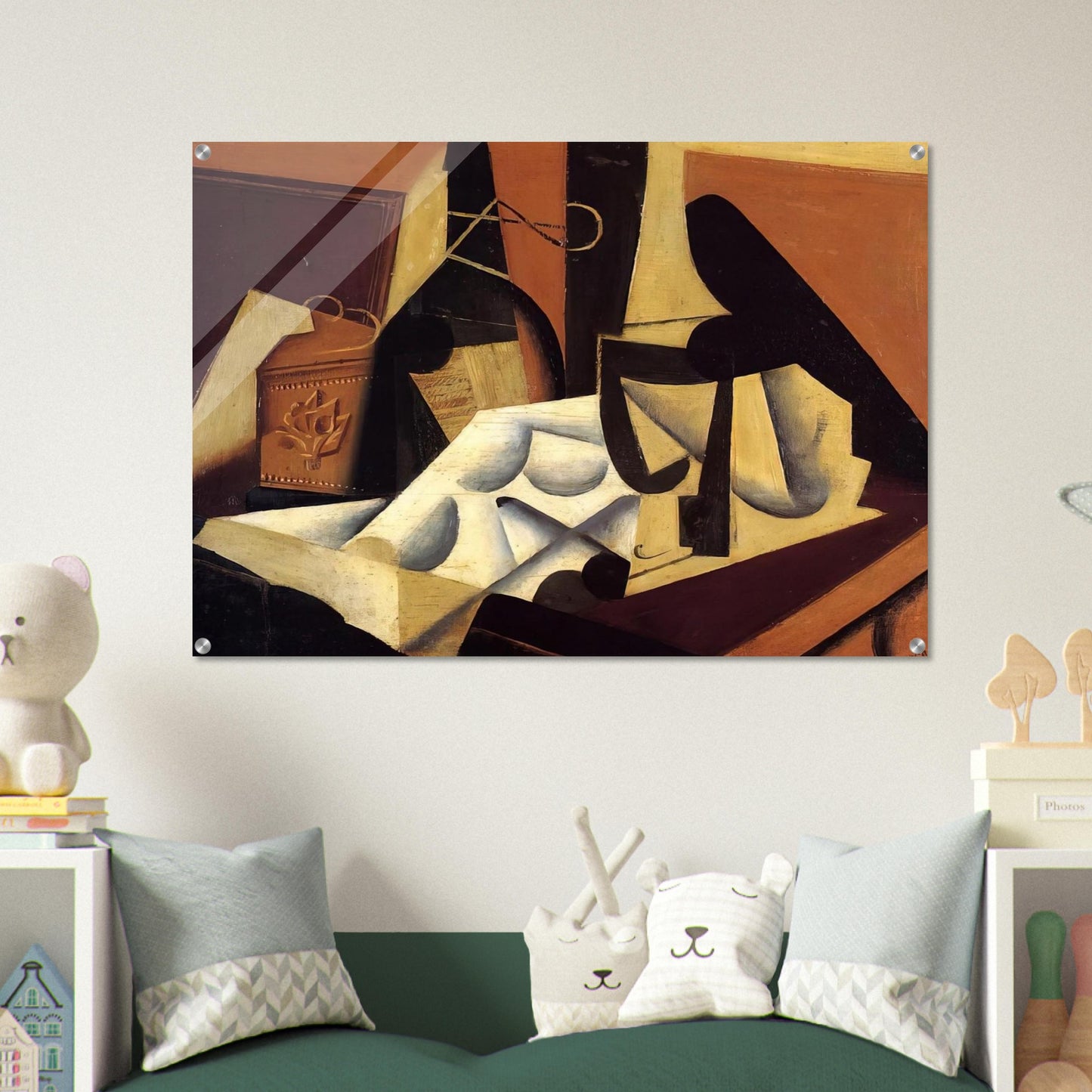 STILL LIFE WITH WHITE TABLECLOTH 1916 - Juan Gris Acrylic Print - 70x100 cm / 28x40″ inches
