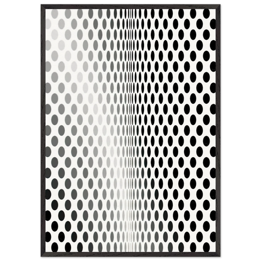 LOSS 1964 - Bridget Riley 70x100 cm / 28x40 inches Framed Art Print – Black Wooden Frame