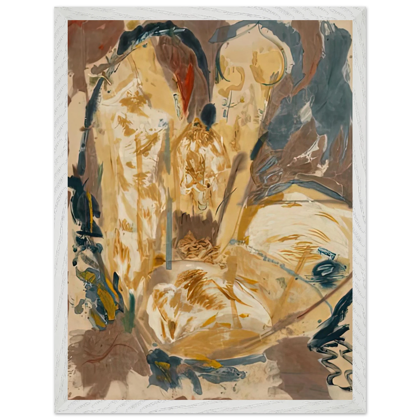 Helen Frankenthaler - Giralda, 1956- Wall Art - 21x29.7 cm / 8x12" - Premium Wooden Framed Poster With Fine Art Paper-canvas - Wood frame