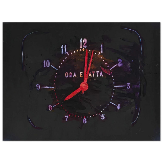 Mario Schifano - The Exact Time - 1973  75x100 cm / 30x40inches Fine Art Poster