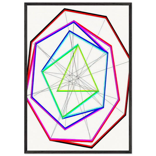 Fifteen Variations on a Single Theme v 14 - 1938 - Max Bill 70x100 cm / 28x40 inches Framed Art Print – Black Wooden Frame