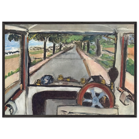 THE WINDSHIELD 1917 0 - Henri Matisse 70x100 cm / 28x40 inches Framed Art Print – Black Wooden Frame