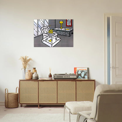 THE DEN 1990 - Roy Lichtenstein Brushed Aluminum Print - 70x100 cm / 28x40 inches | Roy Lichtenstein Aluminum Print | Roy Lichtenstein Prints