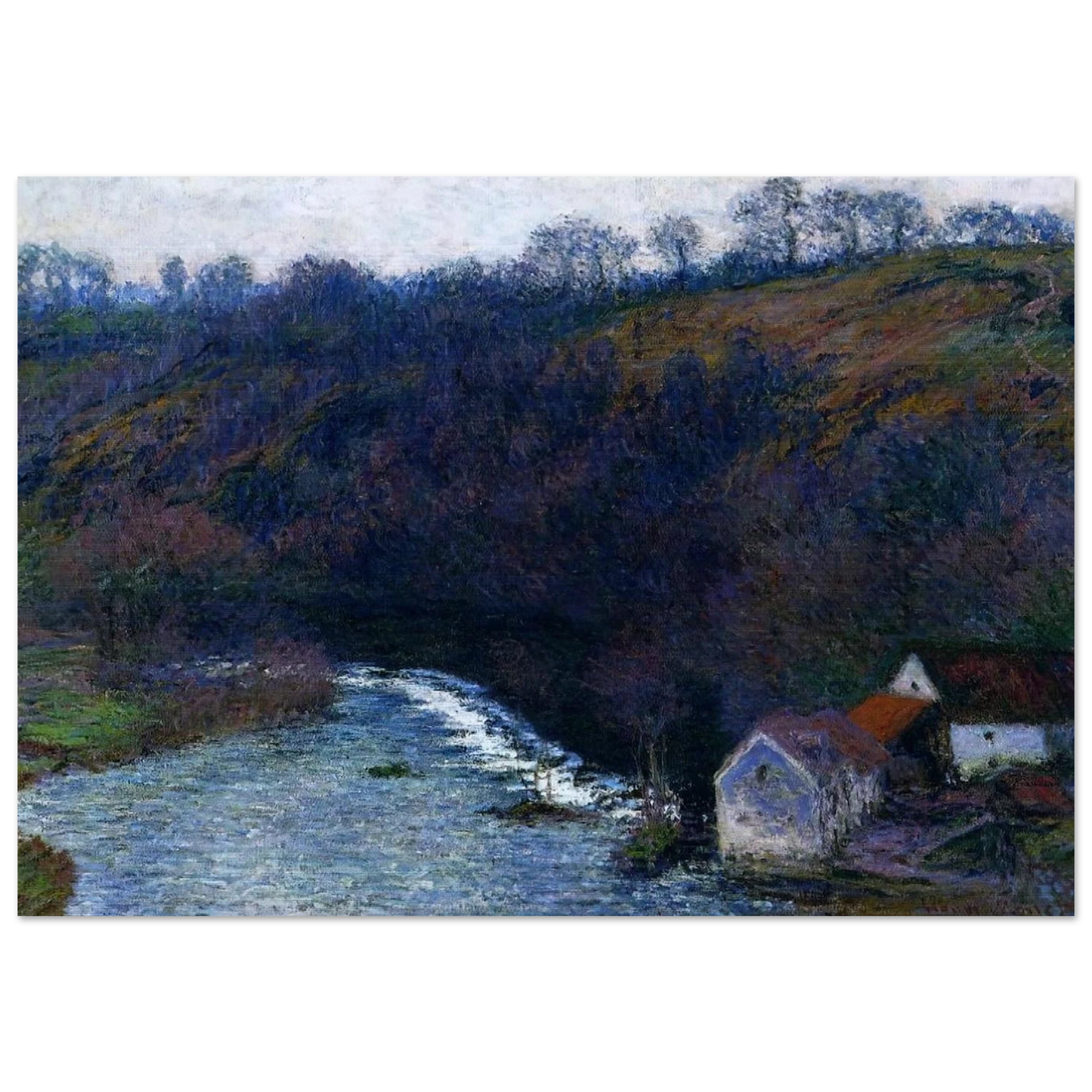 The Mill at Vervy - claude monet Brushed Aluminum Print - 70x100 cm / 28x40 inches | claude monet Aluminum Print | claude monet Prints