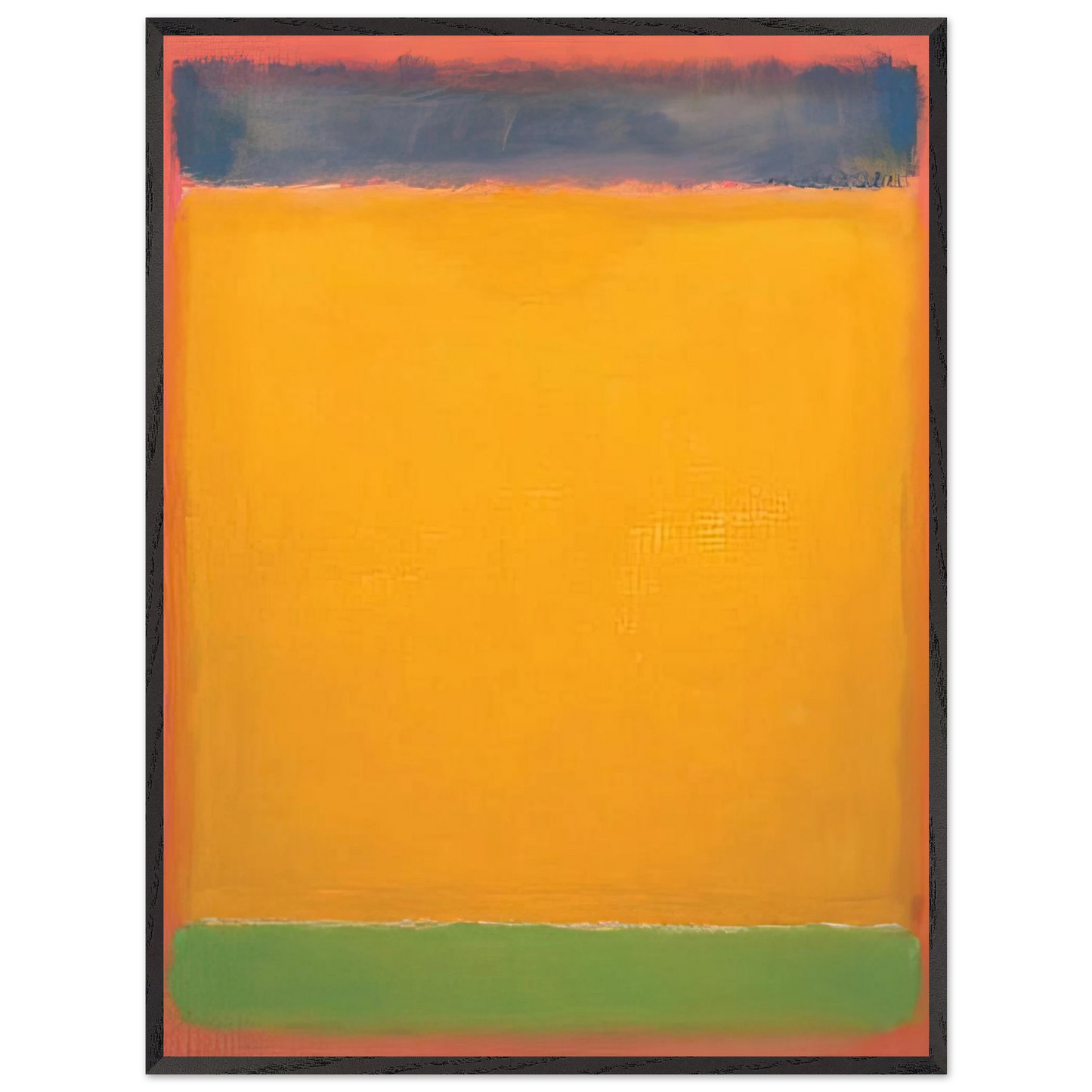 Mark Rothko - United Blue, Yellow, Green on Red - 1954 Wall Art - 21x29.7 cm / 8x12" - Premium Wooden Framed Poster With Fine Art Paper - Wood frame