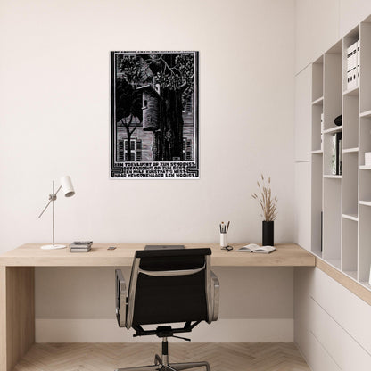 EMBLEMATA RETREAT - MC Escher Brushed Aluminum Print - 70x100 cm / 28x40 inches | MC Escher Aluminum Print | MC Escher Prints