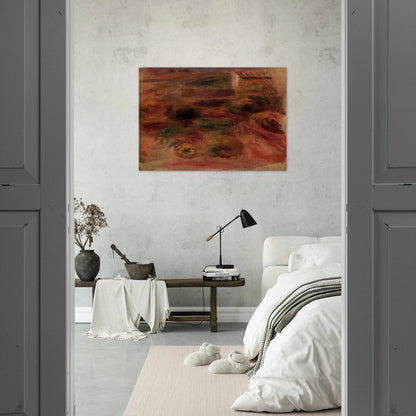 The Artist s Home - Pierre-Auguste Renoir Brushed Aluminum Print - 70x100 cm / 28x40 inches | Pierre-Auguste Renoir Aluminum Print | Pierre-Auguste Renoir Prints