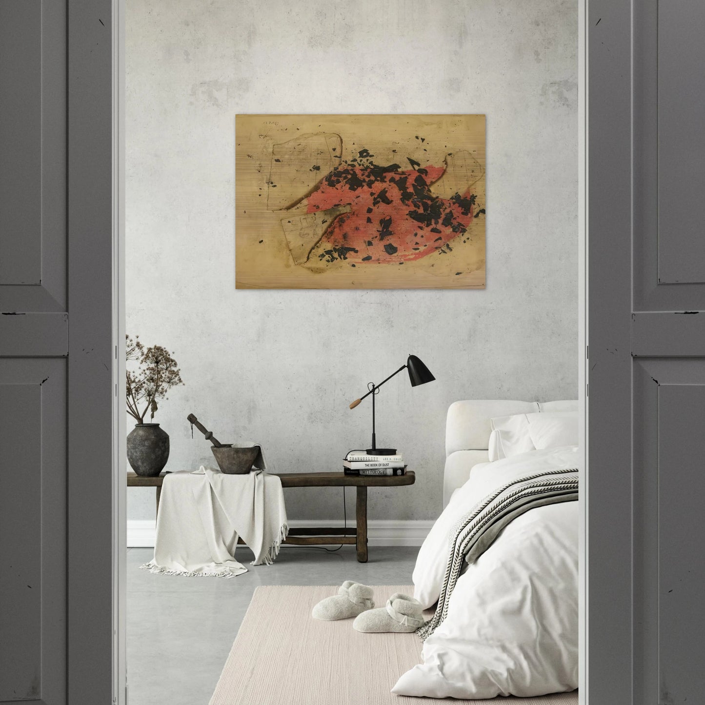 Combustione - 1957 - Alberto Burri Brushed Aluminum Print - 70x100 cm / 28x40 inches | Alberto Burri Aluminum Print | Alberto Burri Prints
