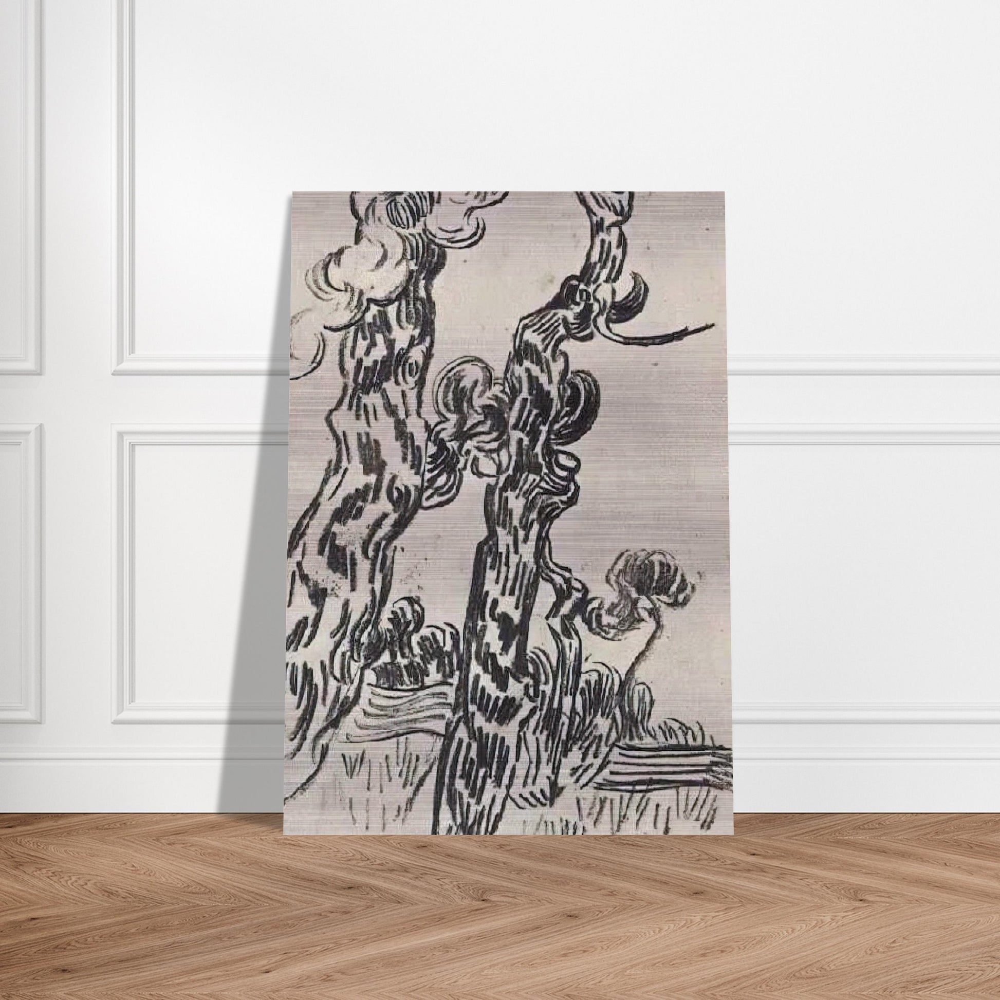 Two Pinetrees - Vincent van Gogh Brushed Aluminum Print - 70x100 cm / 28x40 inches | Vincent van Gogh Aluminum Print | Vincent van Gogh Prints