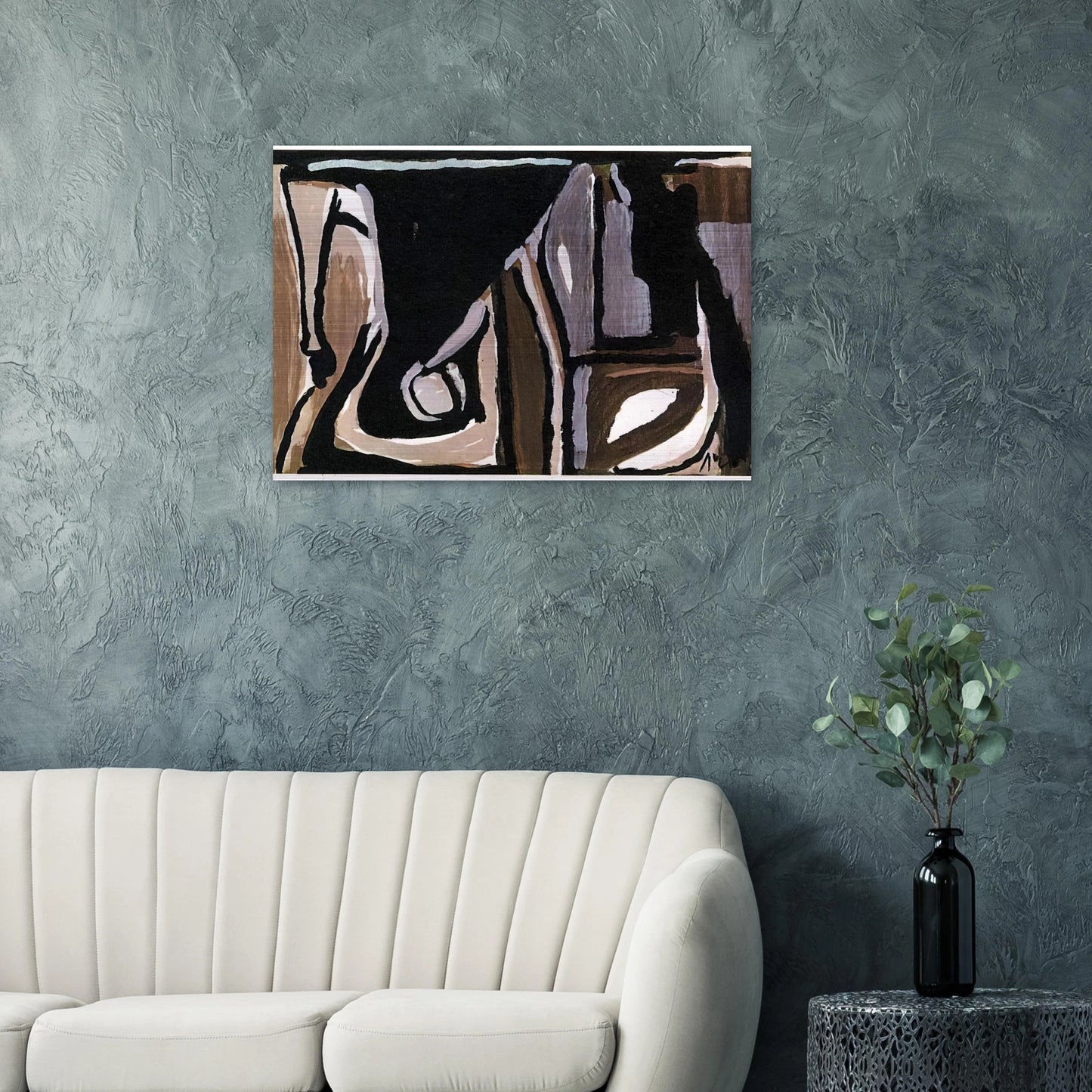 Nocturne - 1981 - Bram van Velde Brushed Aluminum Print - 70x100 cm / 28x40 inches | Bram van Velde Aluminum Print | Bram van Velde Prints