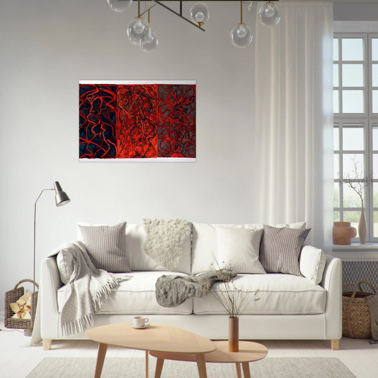 Nevisian Triptych - 2008 - Brice Marden Brushed Aluminum Print - 70x100 cm / 28x40 inches | Brice Marden Aluminum Print | Brice Marden Prints