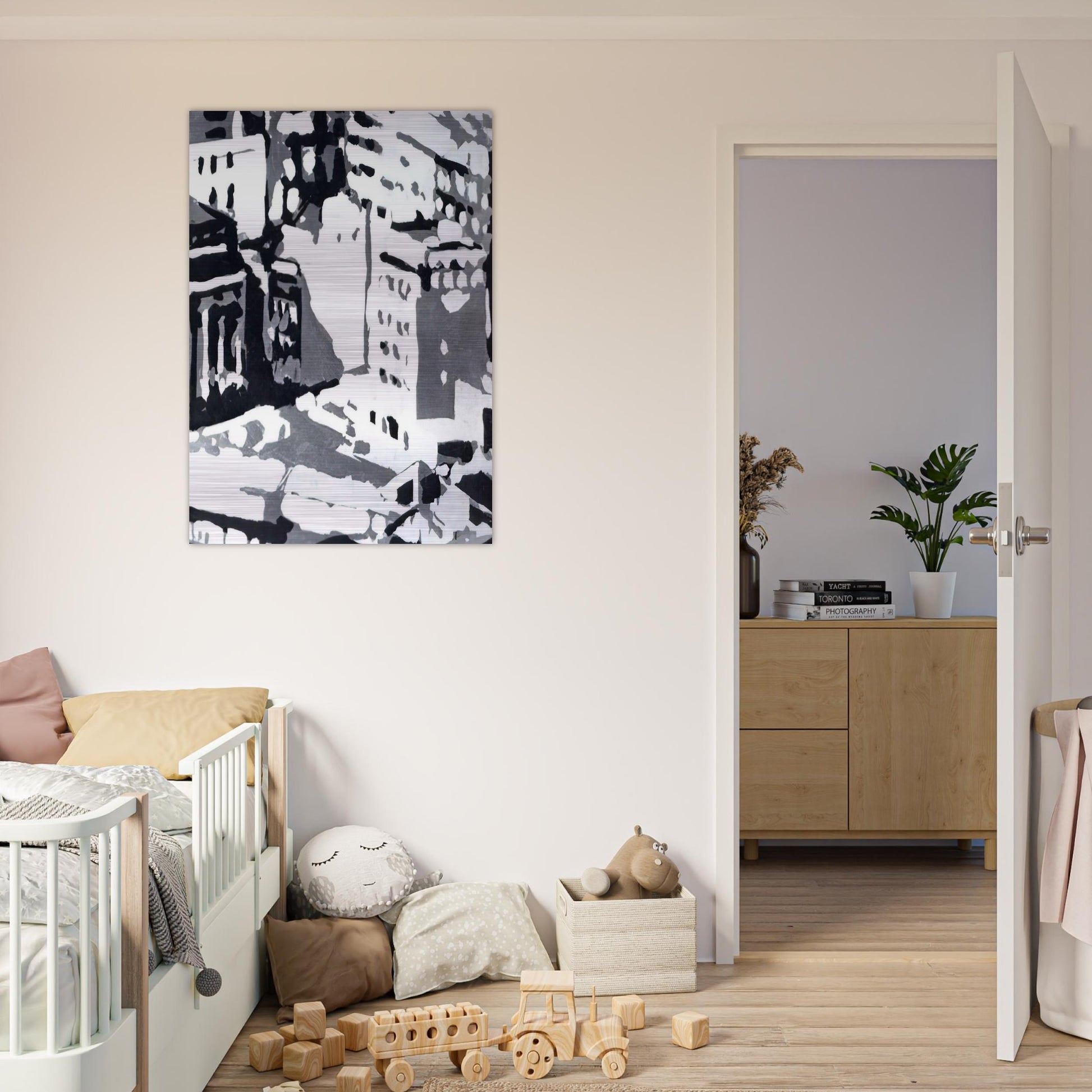TOWNSCAPE 1969 1 - Gerhard Richter Brushed Aluminum Print - 70x100 cm / 28x40 inches | Gerhard Richter Aluminum Print | Gerhard Richter Prints