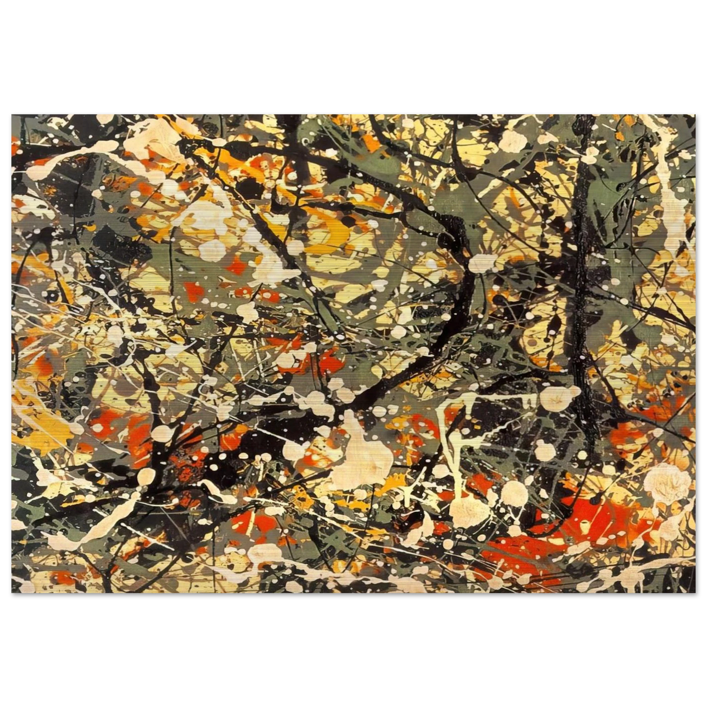 NUMBER 8 DETAIL - Jackson Pollock Brushed Aluminum Print - 70x100 cm / 28x40 inches | Jackson Pollock Aluminum Print | Jackson Pollock Prints