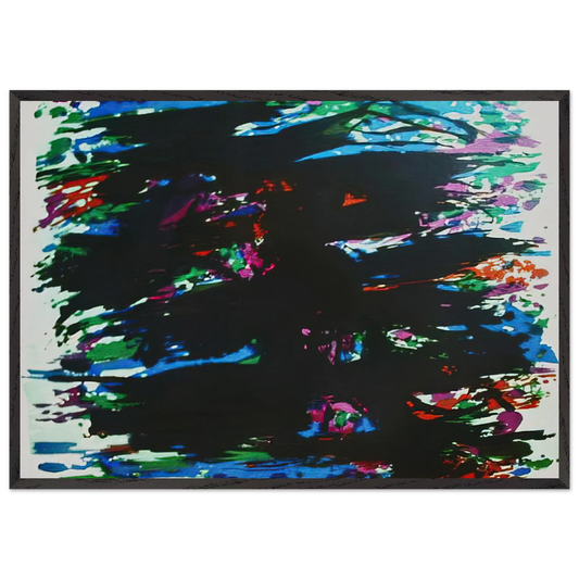 Les Jardin des oliviers - 1978 - Alfred Manessier 70x100 cm / 28x40 inches Framed Art Print – Black Wooden Frame