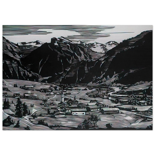 Hinterstein - Expressionism - Konrad Zuse Brushed Aluminum Print - 70x100 cm / 28x40 inches | Konrad Zuse Aluminum Print | Konrad Zuse Prints