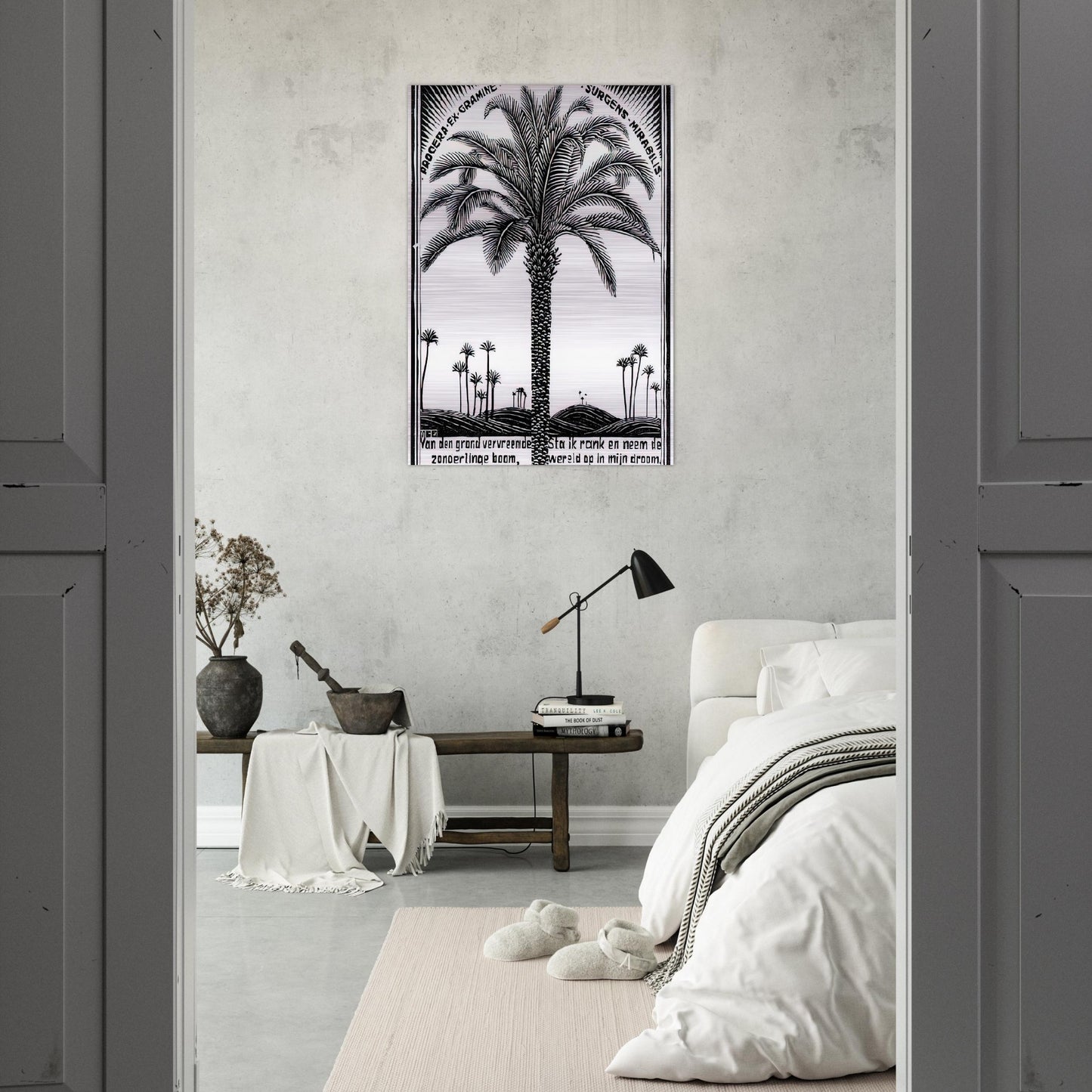 PALM TREE 1 - MC Escher Brushed Aluminum Print - 70x100 cm / 28x40 inches | MC Escher Aluminum Print | MC Escher Prints